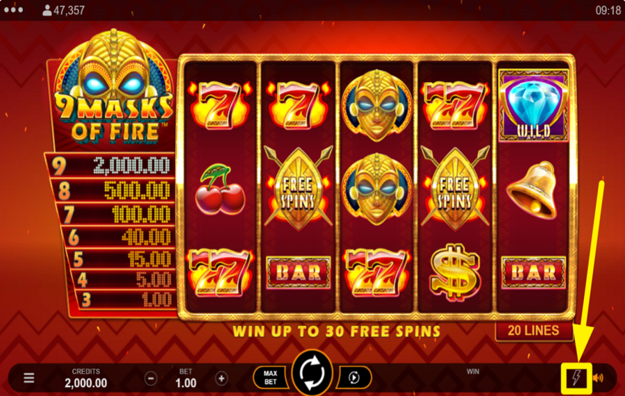 9 Masks of Fire CHANGE THE SPEED.