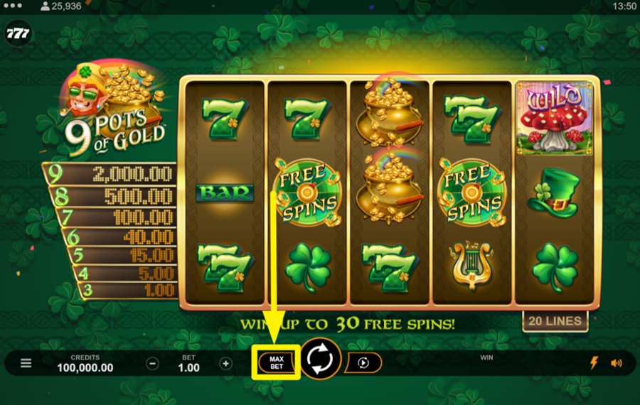 9 Pots of Gold SÉLECTIONNEZ LA MEILLEURE OPTION DE PARI.