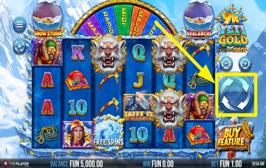 9K Yeti Gold Dream Drop SPIN THE REELS.