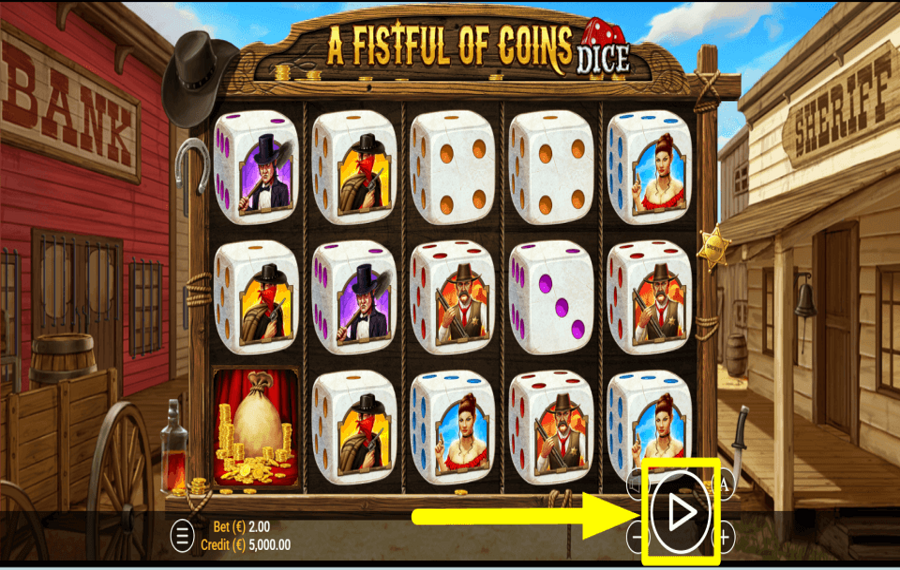 A Fistful of Coins Dice GAMBLE FOR THE PRIZE.