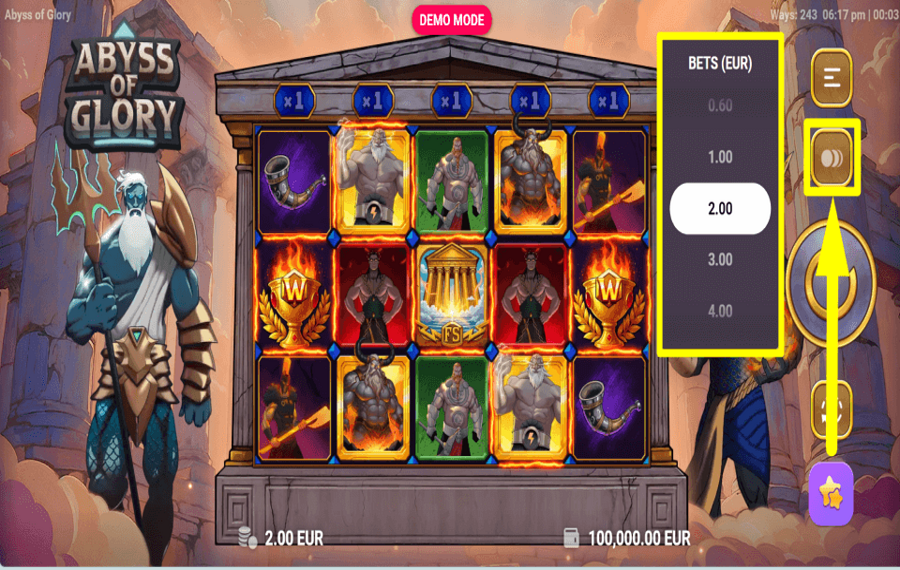 Abyss of Glory PLACE YOUR WAGER.