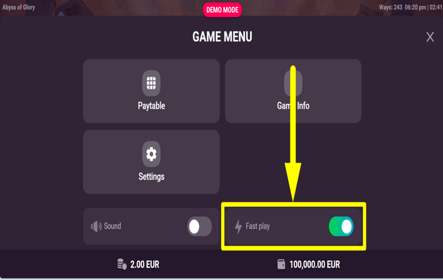 Abyss of Glory PICK UP THE PACE.