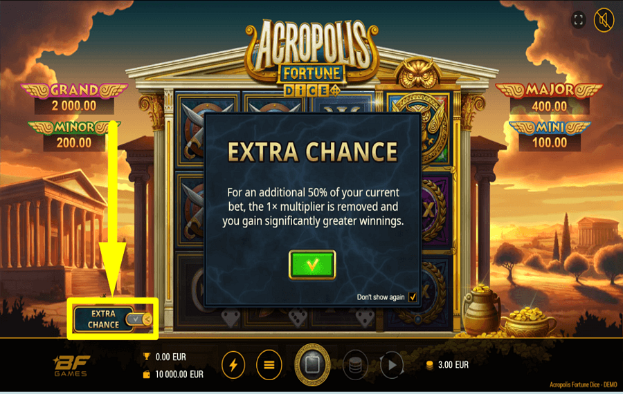 Acropolis Fortune Dice ÄNDERE DEIN GLÜCK.