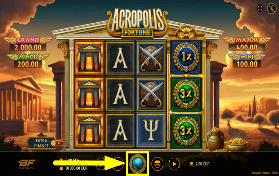 Acropolis Fortune SPIN FOR REWARDS.