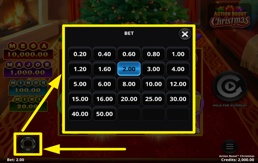 Action Boost Christmas ESPECIFICA TU APUESTA.