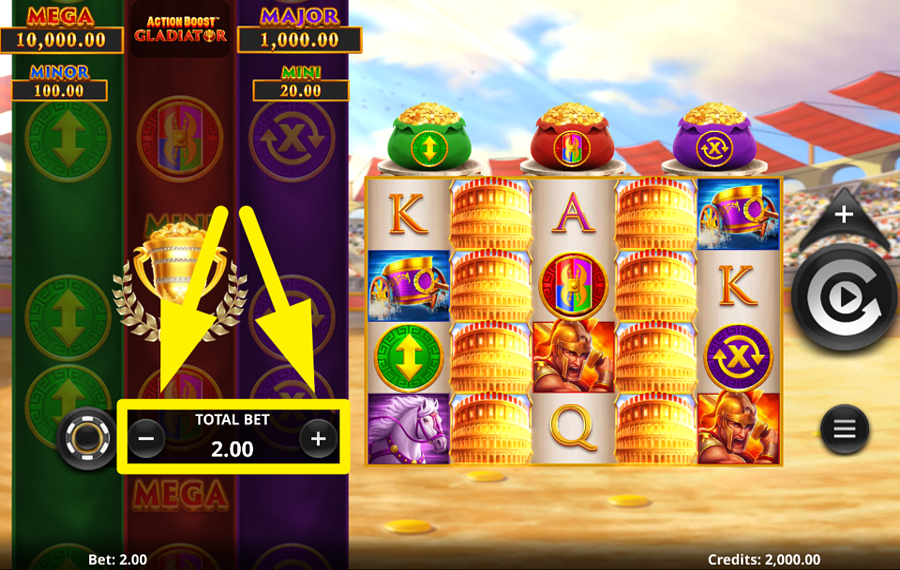 Action Boost Gladiator ESPECIFICA TU APUESTA.