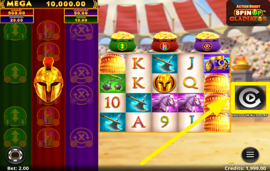Action Boost SpinUP Gladiator JUEGA LA PARTIDA.