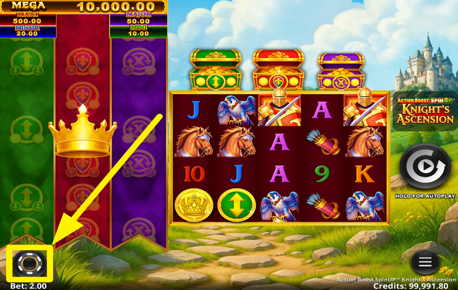 Action Boost SpinUP Knights Ascension ELIGE UN VALOR DE APUESTA.