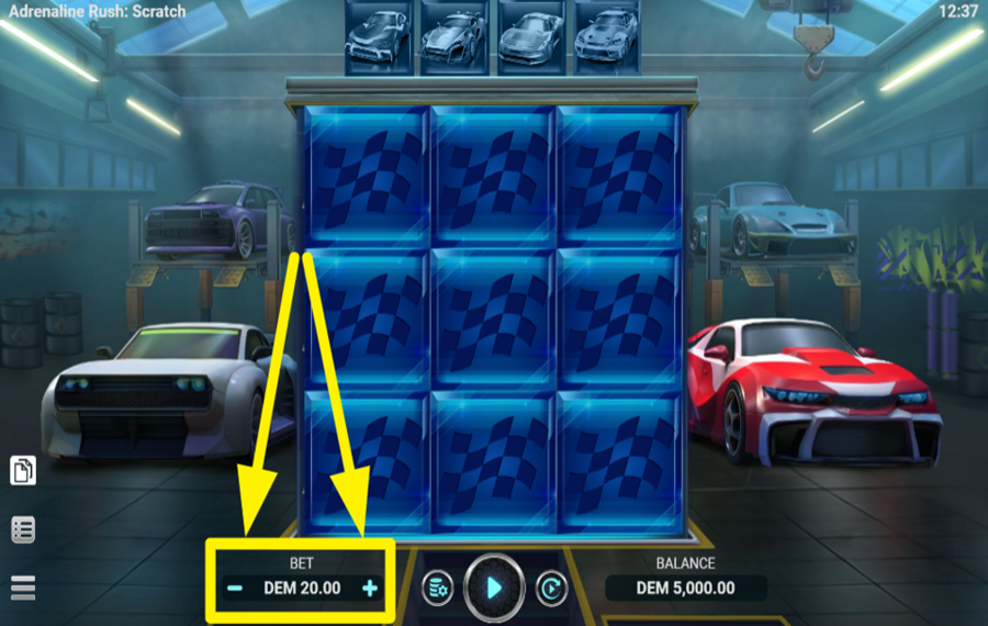 Adrenaline Rush Scratch FAITES VOTRE PARI.