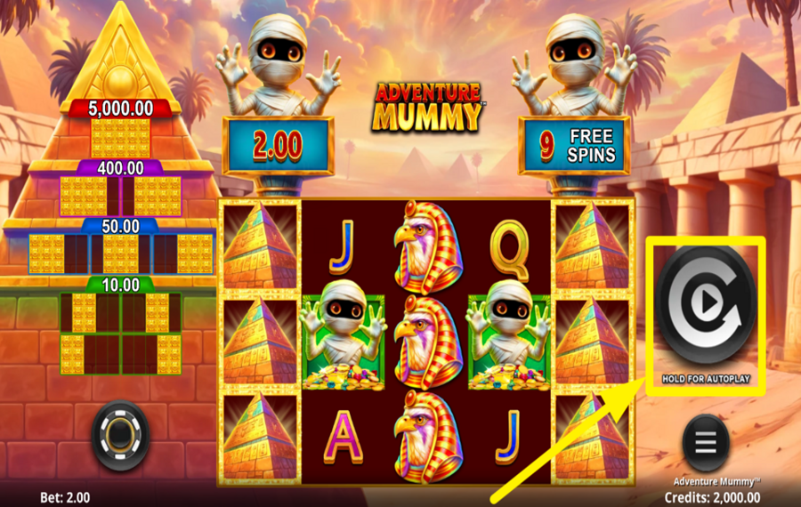 Adventure Mummy TRIGGER AUTOMATIC PLAY.