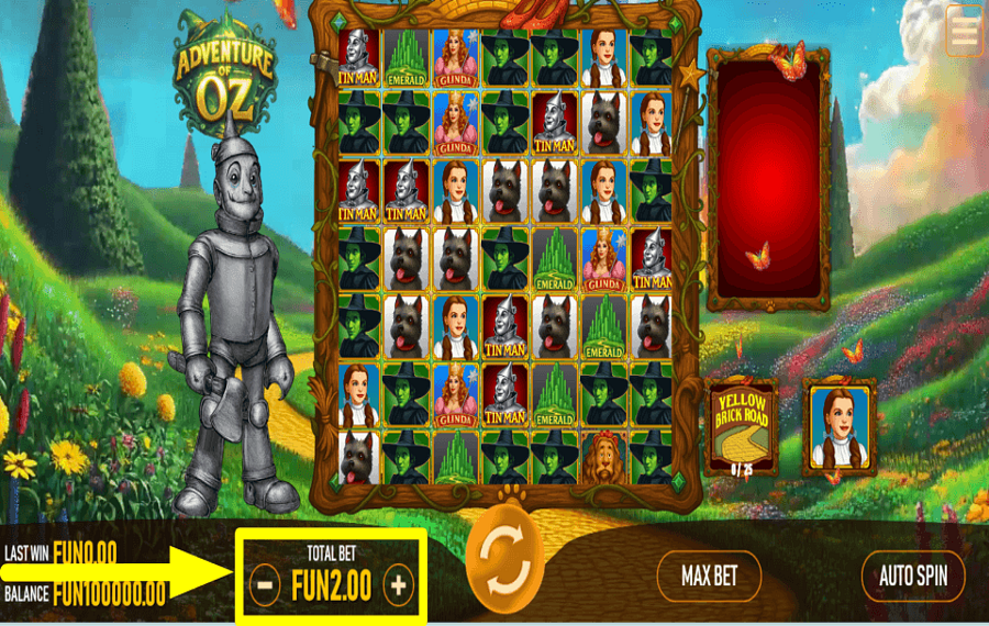 Adventure of Oz MODIFICA LA TUA SCOMMESSA.