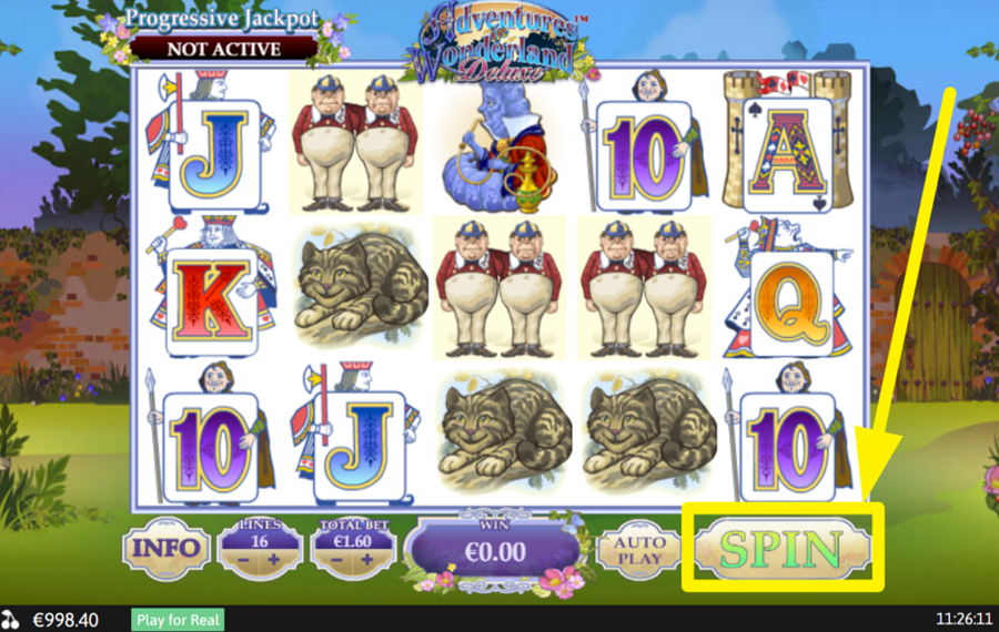 Adventures in Wonderland DREHE UM ZU GEWINNEN!