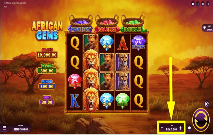 African Gems DETERMINARE LA GIOCO.