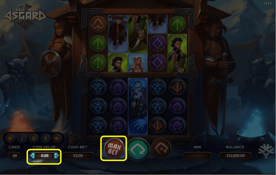 Age of Asgard Sélection du pari