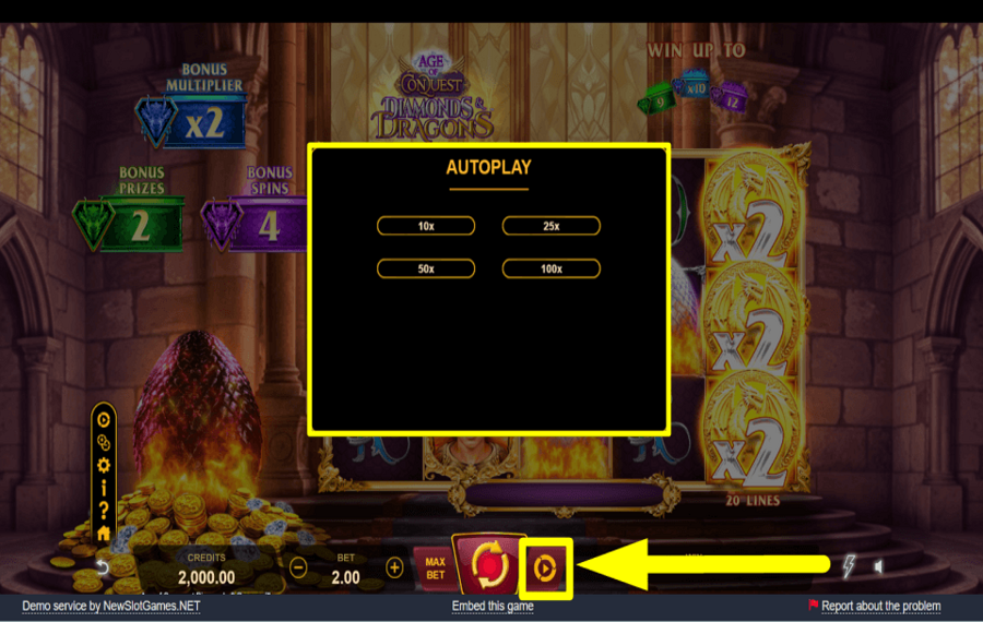 Age of Conquest Diamonds and Dragons DÉMARRER LA LECTURE AUTOMATIQUE.