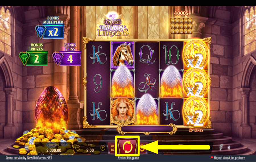 Age of Conquest Diamonds and Dragons TOURNEZ POUR GAGNER.