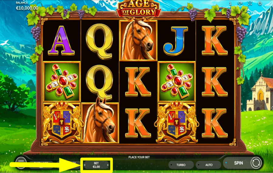 Age of Glory УСТАНОВИТЕ СУММУ СТАВКИ.