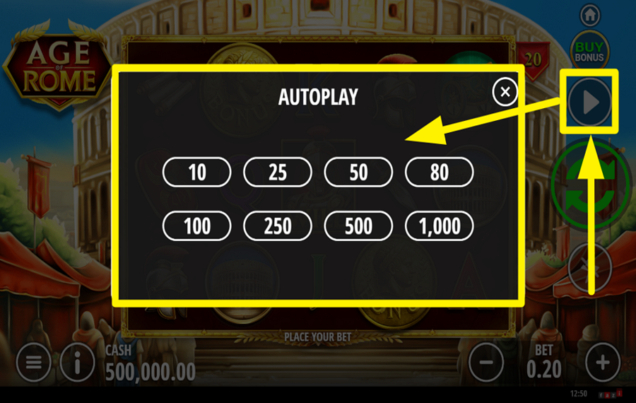 Age of Rome TRIGGER AUTOMATIC PLAY.