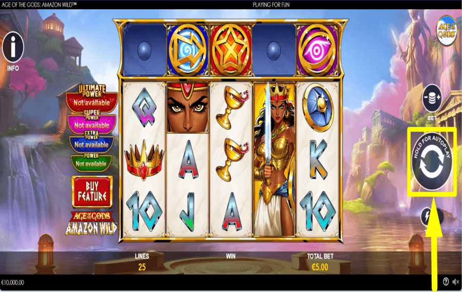 Age of the Gods Amazon Wild CONTINUA AUTOMATICAMENTE.