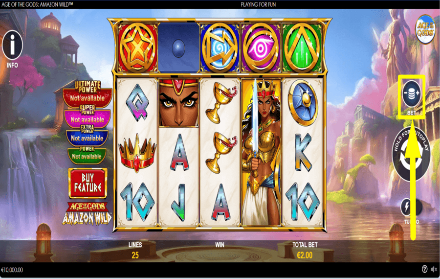 Age of the Gods Amazon Wild SCEGLI LA SCOMMESSA.