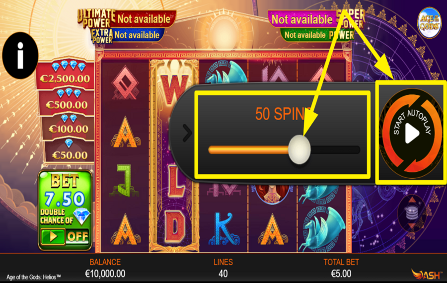 Age of the Gods Gold Trio ABILITA RIPRODUZIONE AUTOMATICA.