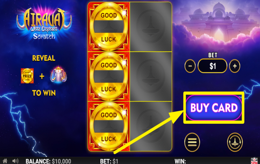 Airavat White Elephant Scratch ACHETEZ UNE CARTE.