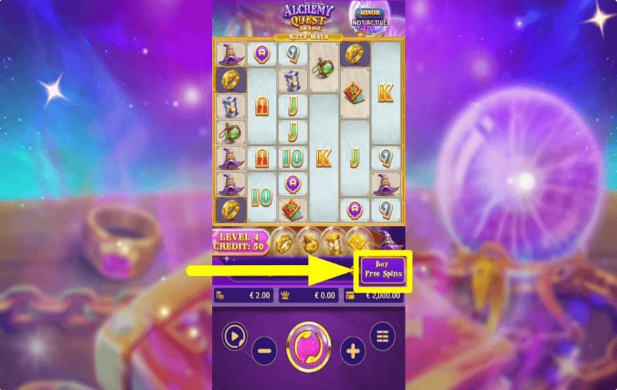 Alchemy Quest Jackpot ACQUISTA GIOCHI EXTRA.