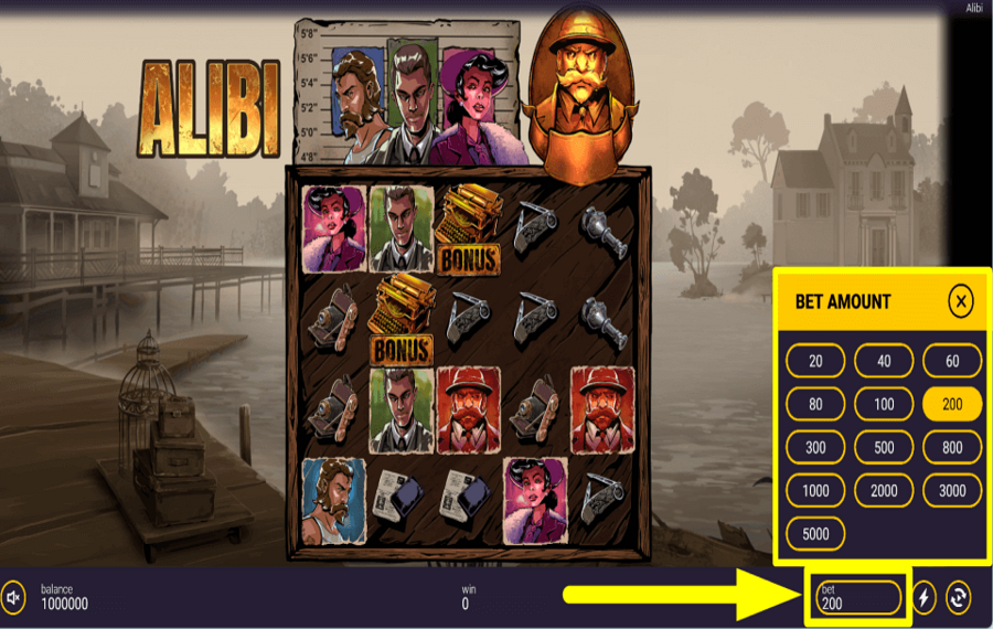 Alibi GEBEN SIE IHRE WETTE AB.