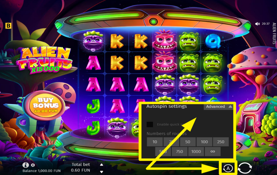 Alien Fruits ATTIVA LA CENTRIFUGA AUTOMATICA.