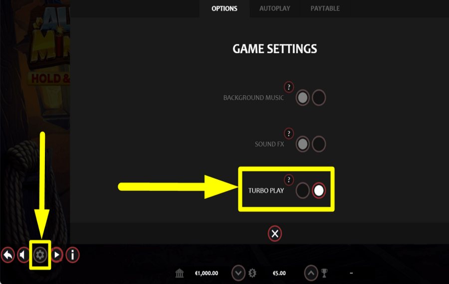 All Mine Hold and Win ACTIVATE TURBO MODE.