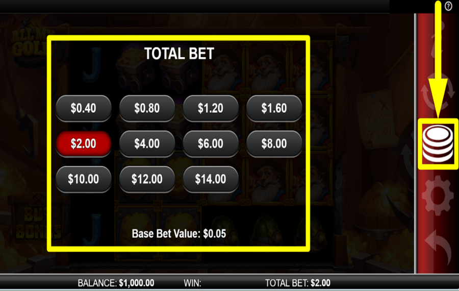 All My Gold CONFIRM YOUR WAGER.