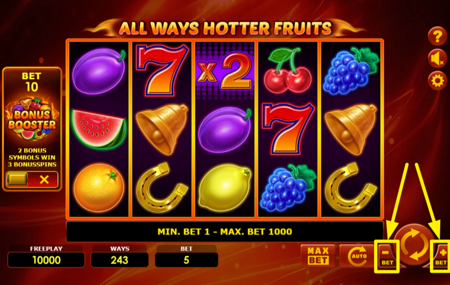 All Ways Hotter Fruits ASSIGN A BET VALUE.