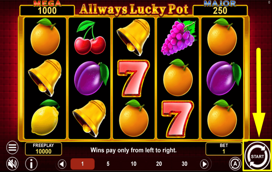 Allways Lucky Pot CLICK “START” TO SPIN.