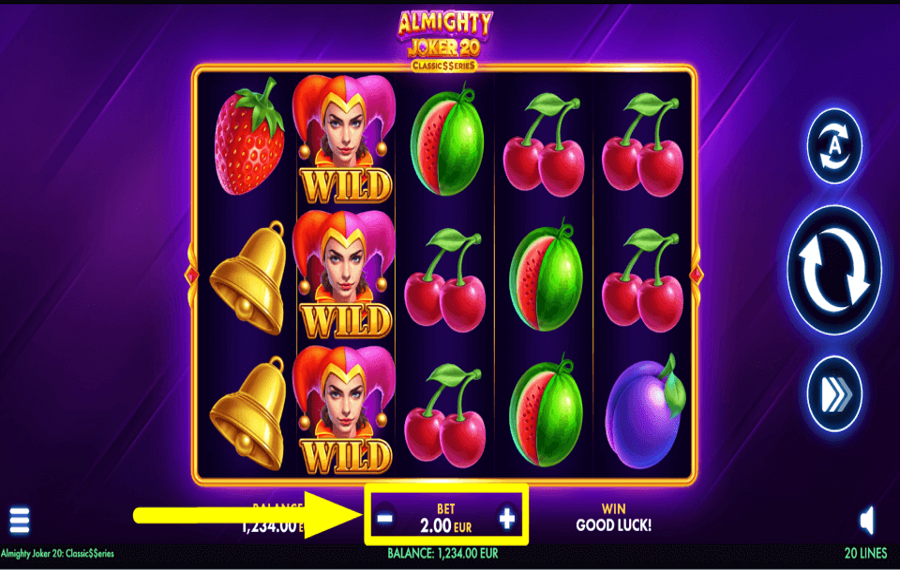 Almighty Joker 20 Classic Series DECIDE YOUR BET.