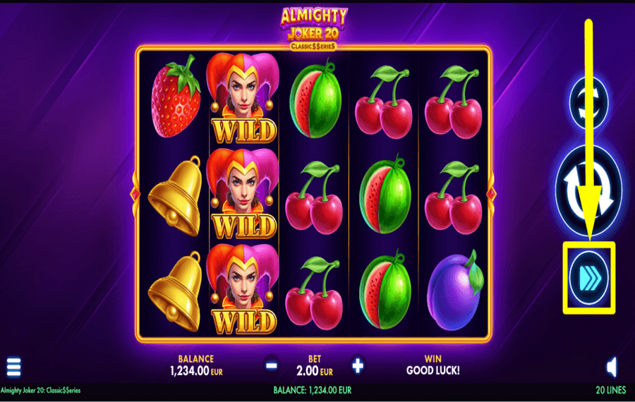 Almighty Joker 20 Classic Series ENABLE TURBO MODE.