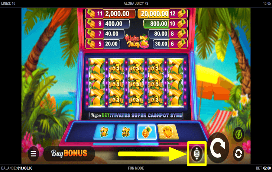 Aloha Juicy 7s ОТРЕГУЛИРУЙТЕ СТАВКУ.