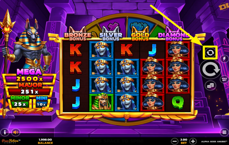 Alpha Gods Anubis VERWENDEN SIE DIE AUTOPLAY-FUNKTION.