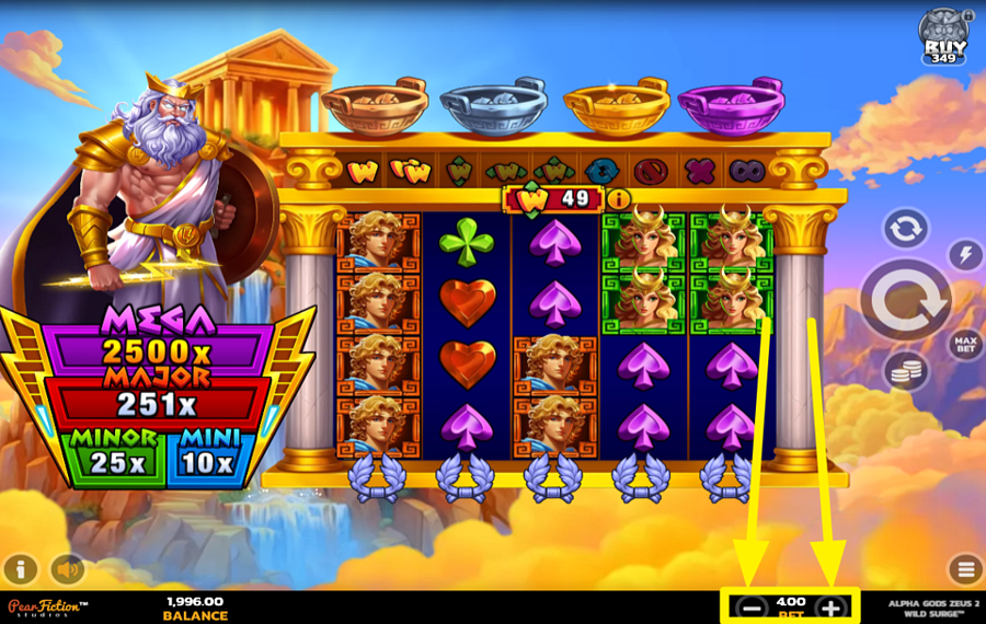 Alpha Gods Zeus 2 Wild Surge ВЫБЕРИТЕ ОБЩУЮ СТАВКУ.