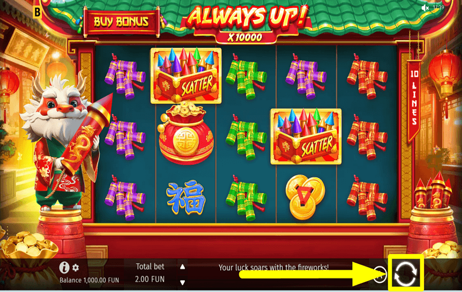 Always Up x10000 BEGINNEN SIE MIT DEM SPIELEN.