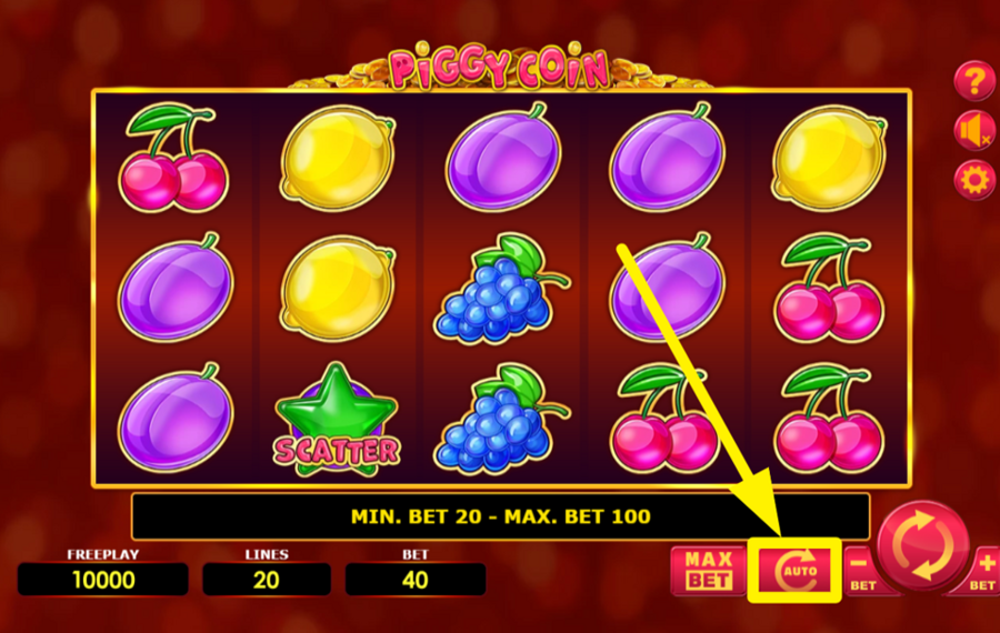 Amatic Industries Piggy Coin SPIN THE REELS AUTOMATICALLY.