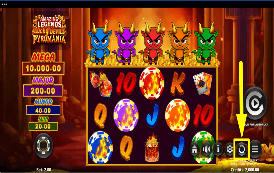 Amazing Legends Lucky Devils Pyromania UTILISER LA LECTURE AUTOMATIQUE.