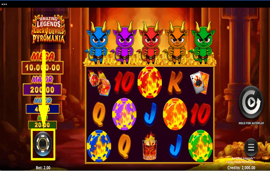 Amazing Legends Lucky Devils Pyromania DÉTERMINER L'ENJEU.