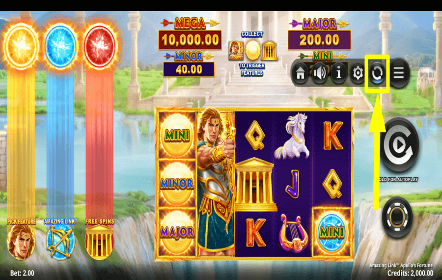 Amazing Link Apollos Fortune ACTIVER LA LECTURE AUTOMATIQUE.