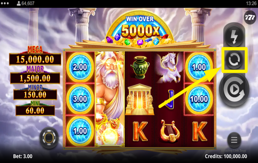 Amazing Link Zeus Déclenchez la lecture automatique.