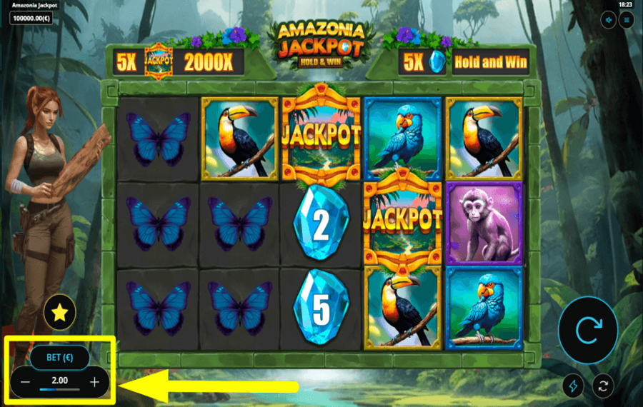 Amazonia Jackpot Hold and Win SÉLECTIONNEZ LE JEU.