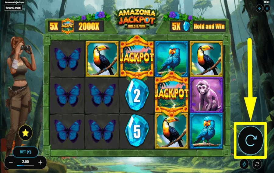 Amazonia Jackpot Hold and Win TOURNEZ POUR DES RÉCOMPENSES.