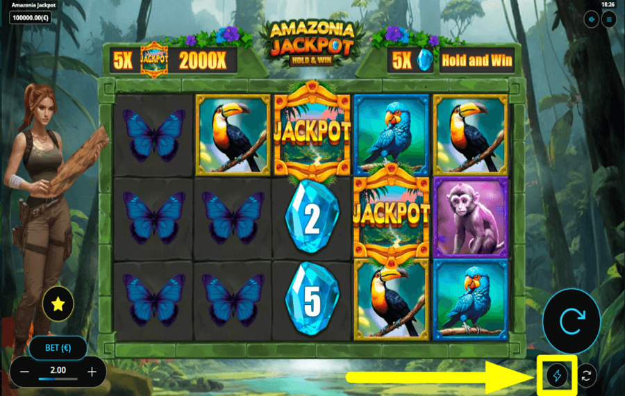 Amazonia Jackpot Hold and Win ACCÉLÉREZ LE JEU.