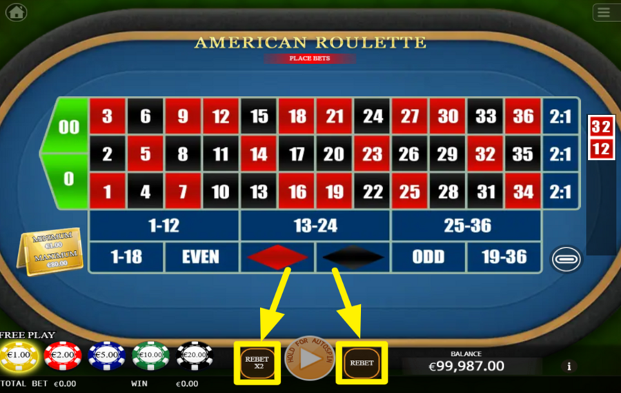 American Roulette RÉPÉTEZ VOTRE DERNIER PARI.