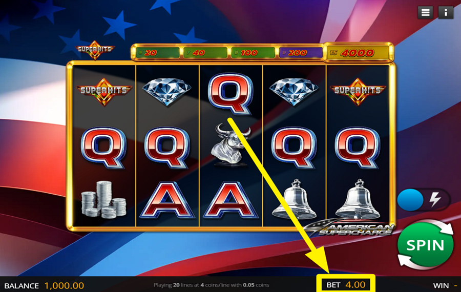 American Supercharge SELECT YOUR BET.