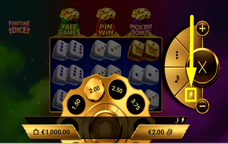 Amigo Gaming Fortune Dice ATTIVA LA MODALITÀ TURBO.